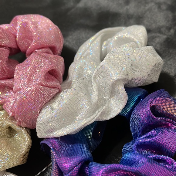 Accessories Holographic Glitter Scrunchi Hair Tie Gift Set 5 Pieces